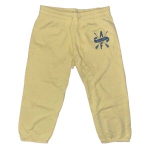 Abercrombie Fitch Cropped Y2K Yellow Sweatpants